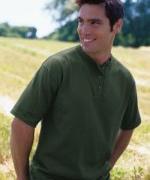 Anvil Cotton Deluxe Short Sleeve Henley