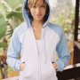 Bella Fleece Two-Tone Raglan Hooded Zipper Sweatshirt 