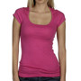 Bella Sheer Rib Scoop Neck Tee