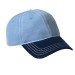 HYP Hat Contrast Stitch 6 Panel Baseball with Velcro Closure 2-tone Retro Cap
