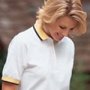 Ladies Pique Sport Shirt w/Tipping Stripe